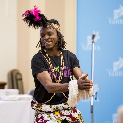 A dancer performing