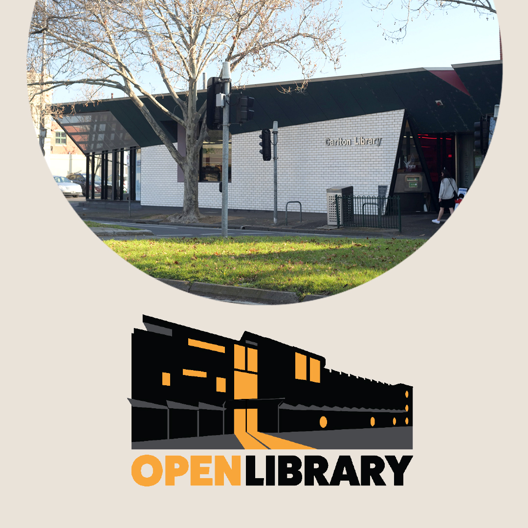 Carlton Library is above the Open Library logo. 