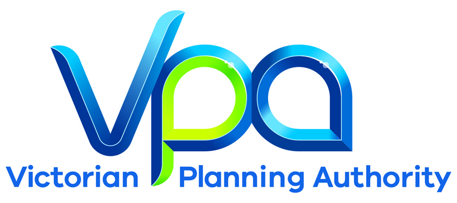 Logo of Victoria Planning Authority - features letters VPA in green and blue lowercase text