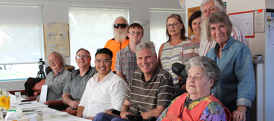 Photo of Cr. Daniel Nguyen 2018 Yarra Mayor with Members of the Disability Advisory Committee