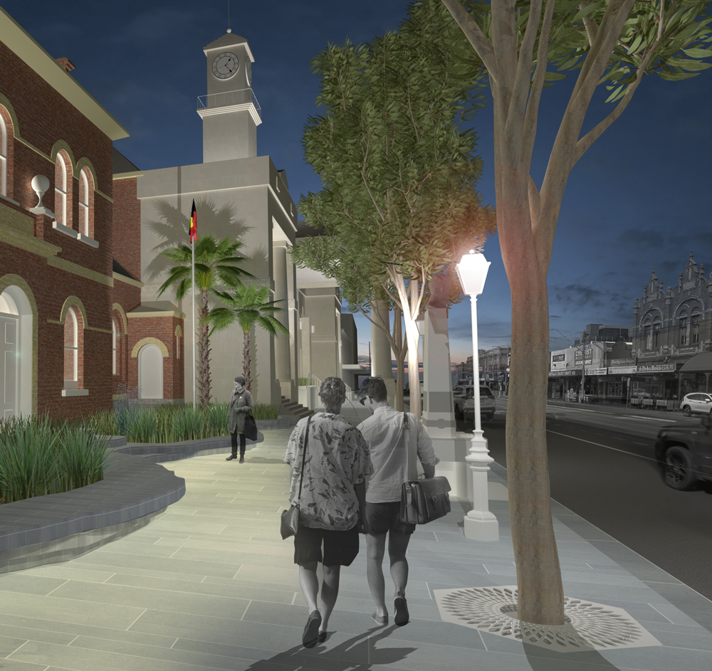 Proposed concept for the Richmond Town Hall streetscape