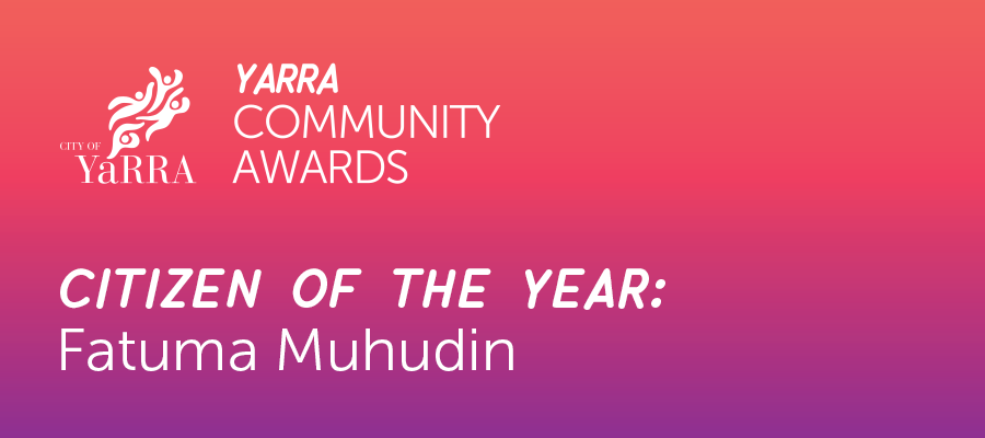 Community Awards 2021 - Citizen of the Year banner - Fatuma Muhudin