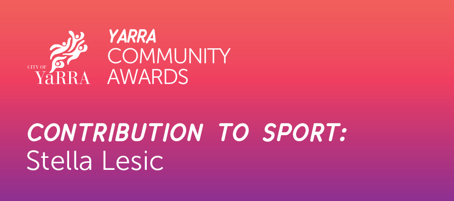 Community Awards 2021- Stella Lesic - Sport winner banner