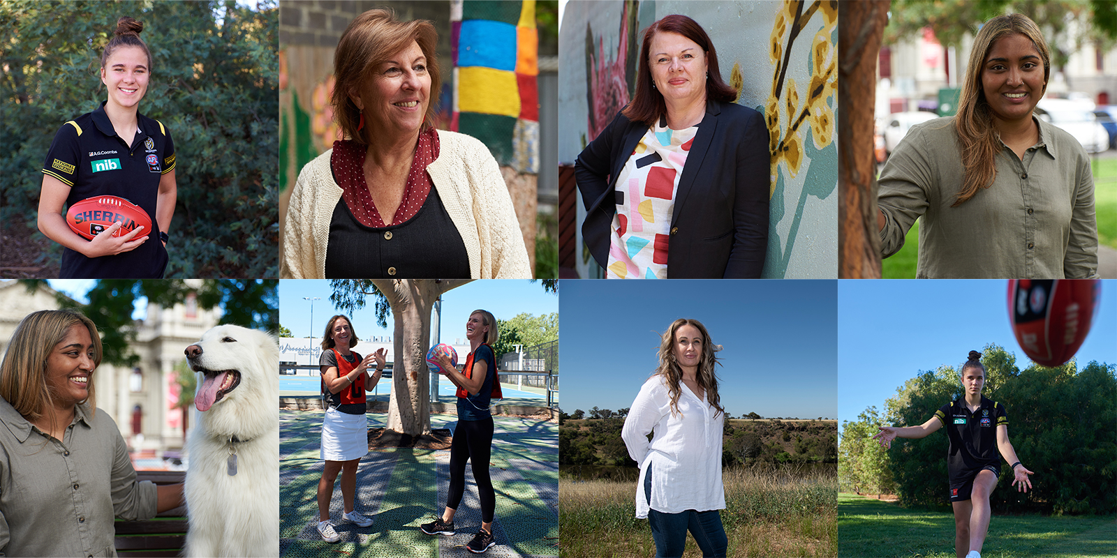photo montage of women in yarra in celebration of international women's day