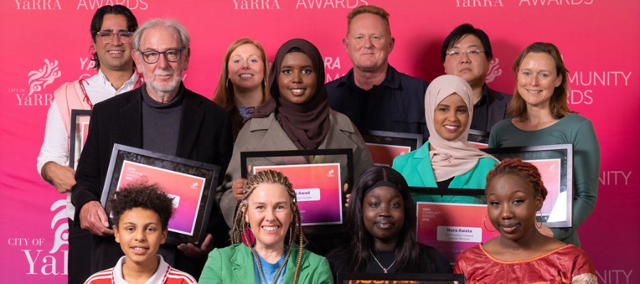 Group photo of Yarra Community Awards 2022 winners