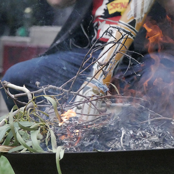 Smoking and fire ceremony