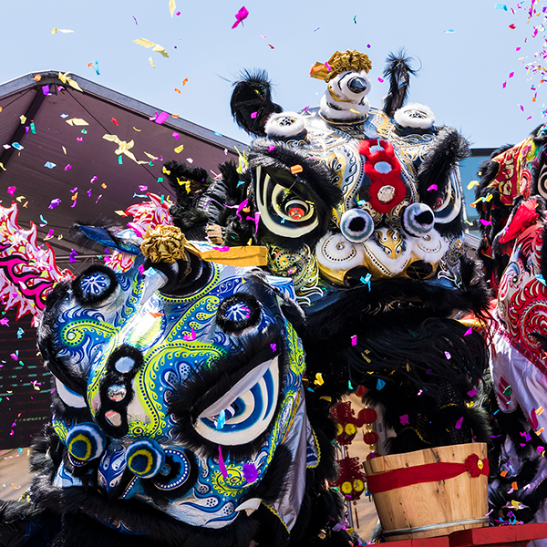 Lion dance during Lunar festival