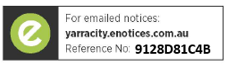 Green e-notices logo and example of reference number