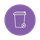 purple glass bin