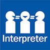 Interpreter symbol with text