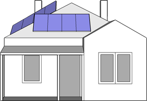 Diagram showing Guideline A - what not to do - for adding solar panels to heritage buildings
