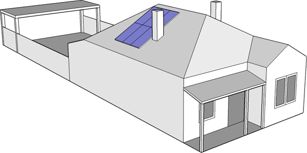 Diagram showing Guideline E - what to do - for adding solar panels to heritage buildings