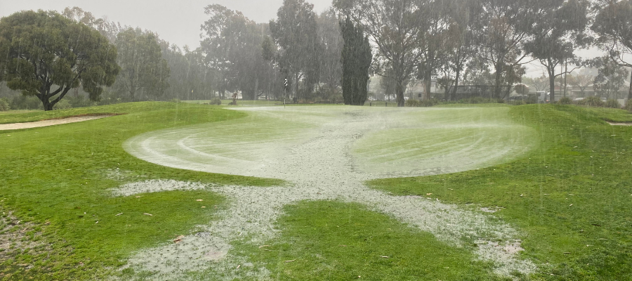 Burnley Golf Course greens waterlogged